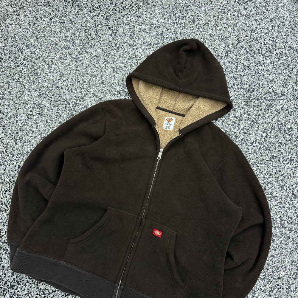 Dickies Brown Hooded Zip-Up Jacket